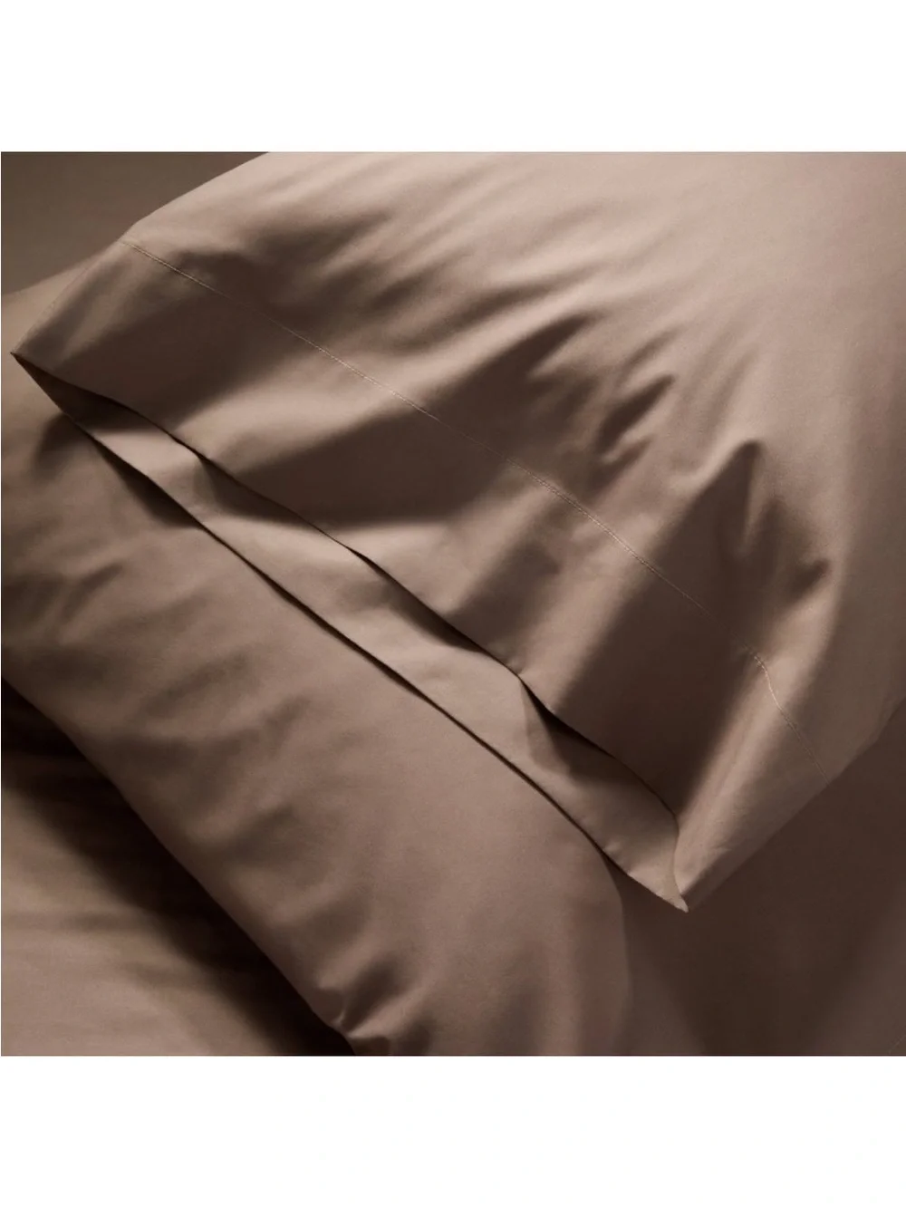 NWT California King 400 Thread Count Percale Sheet Set Fig Brown - Casaluna